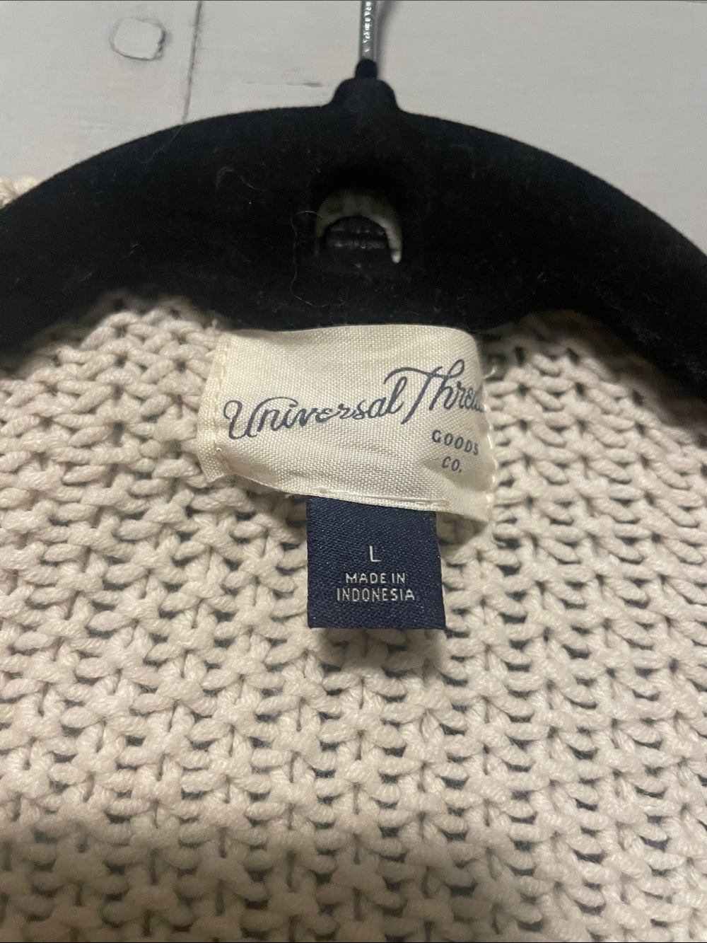 Universal Thread Cream Ruffle Cable-Knit Open Cardigan - Picture 5 of 5